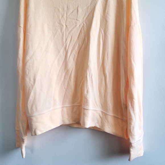 New Sundry Crewneck Long Sleeve Light Orange Pullover Sweatshirt NWT Size 0/XS - Picture 6 of 10